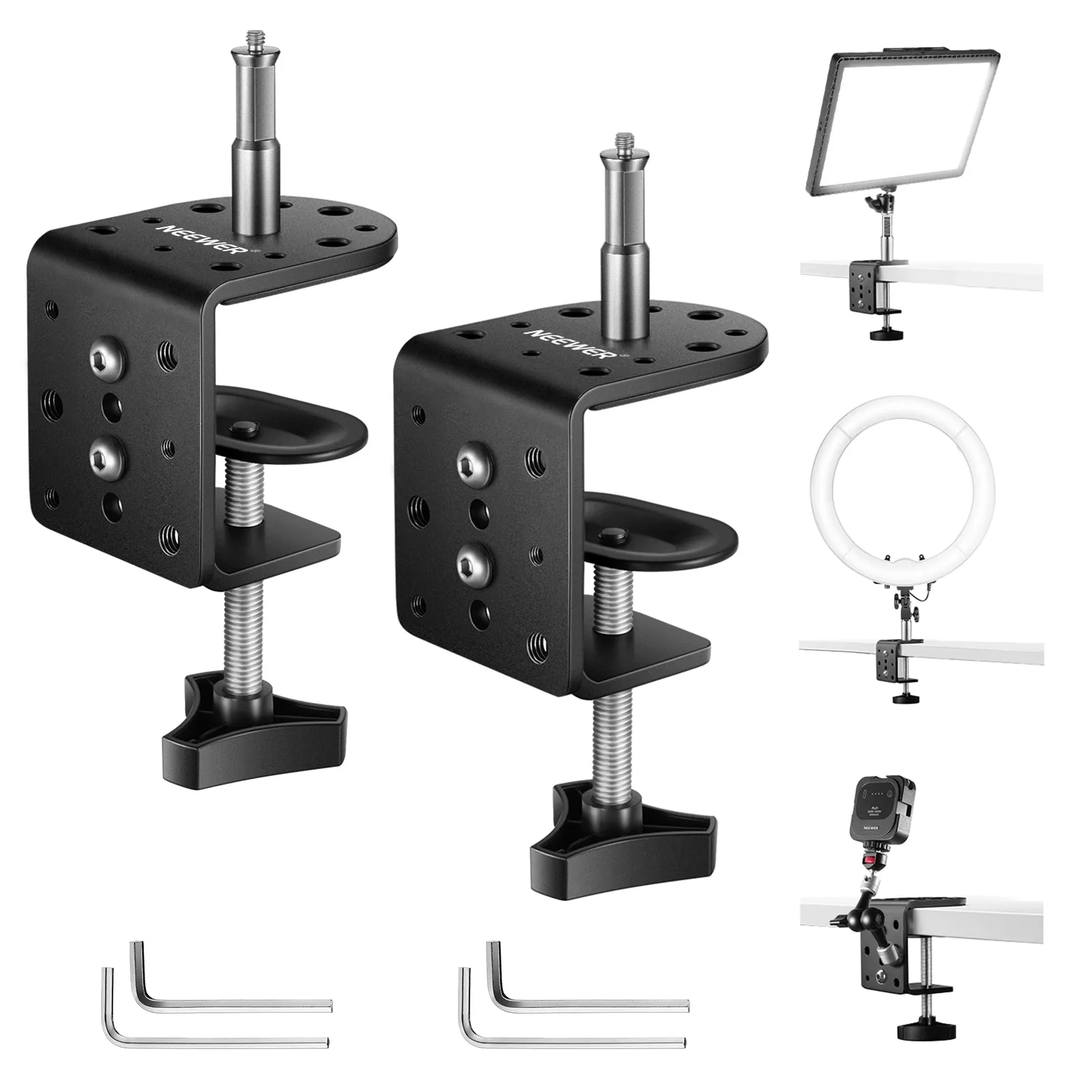 NEEWER ST-CCD9 2 Pack Heavy Duty C Clamp