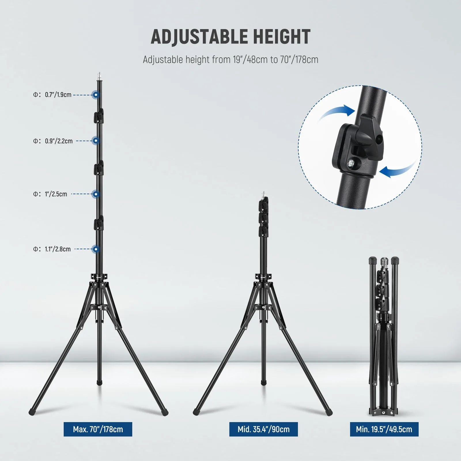 NEEWER ST178B 70"/178cm Light Stand