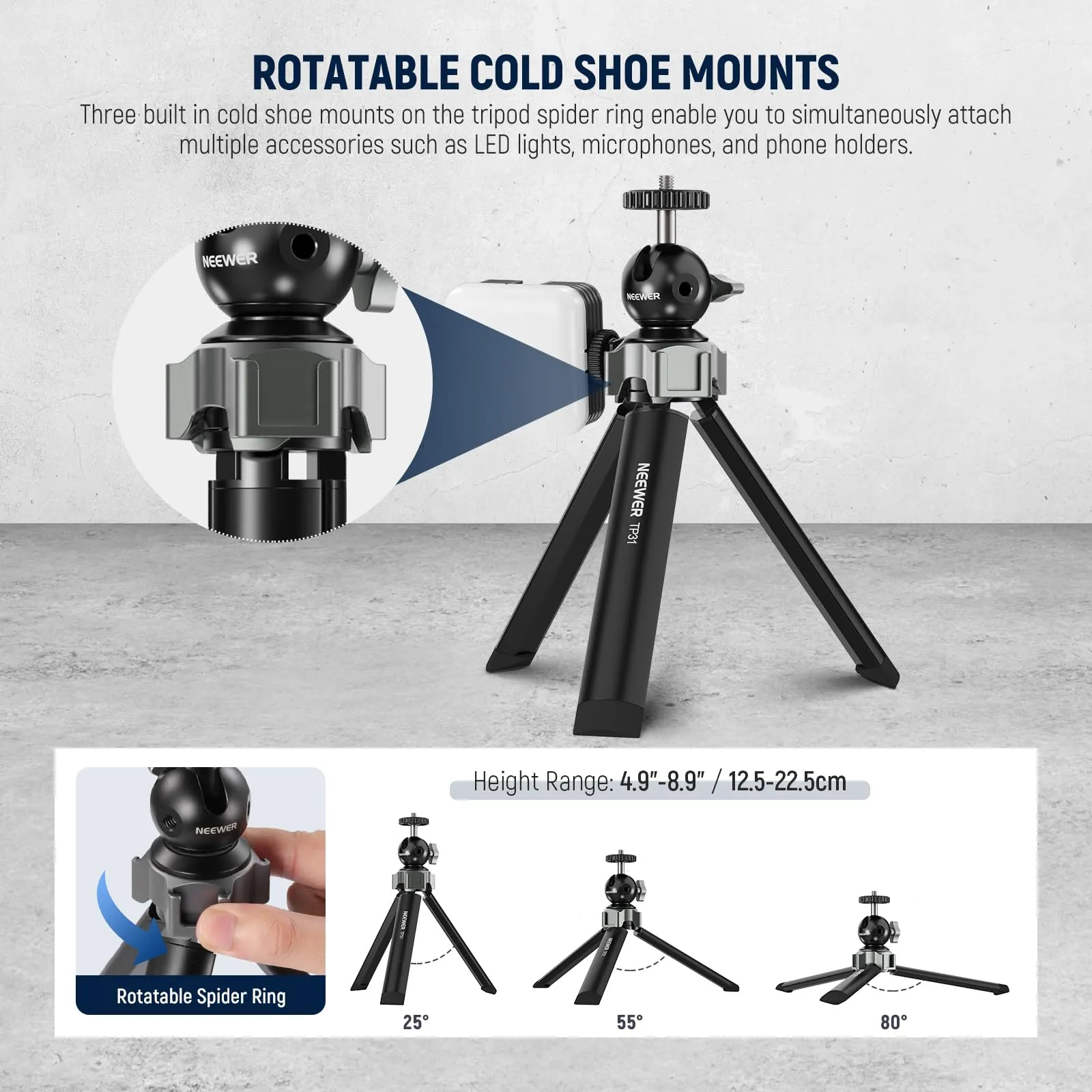 NEEWER TP31 Metal Mini Tripod