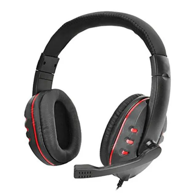 New Gaming Headset Voice Control Wired HI-FI Sound Quality For PS4 Black Red