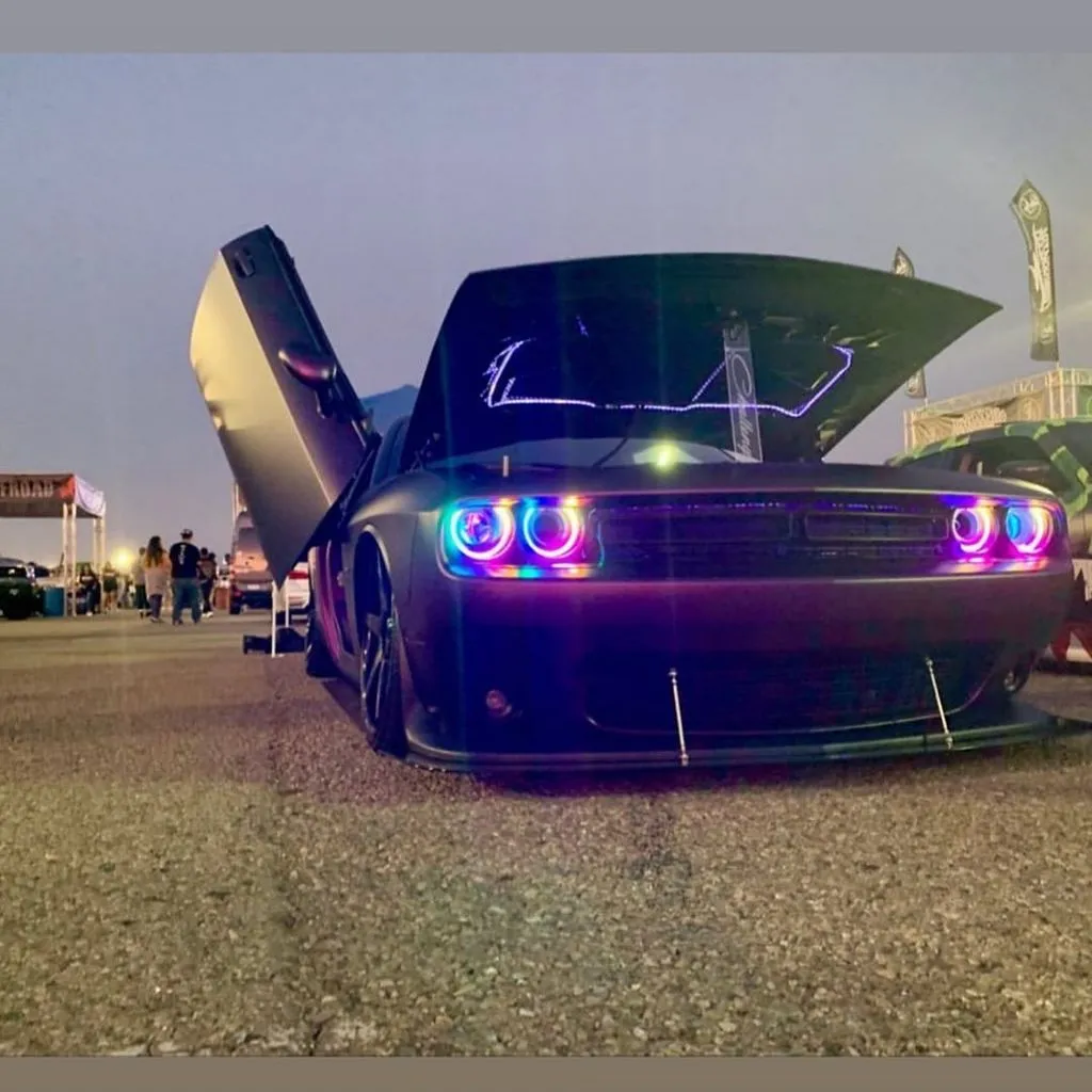 Oracle Fog Light Halo Upgrade Kit Dodge Challenger (08-14) [Dynamic ColorSHIFT] Waterproof or Non-Waterproof