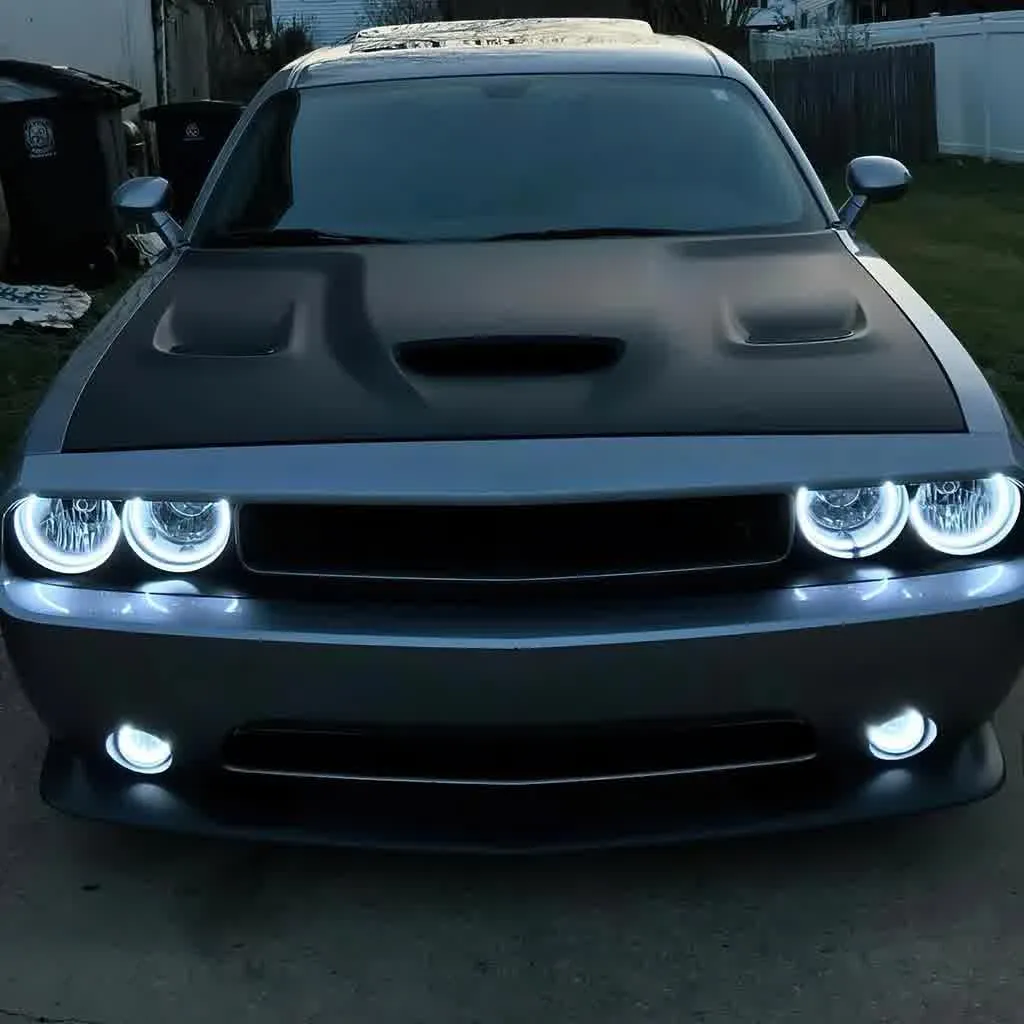 Oracle Headlight & Fog Light  LED Halo Kit Dodge Challenger (08-14) [Surface Mount] Dynamic ColorSHIFT