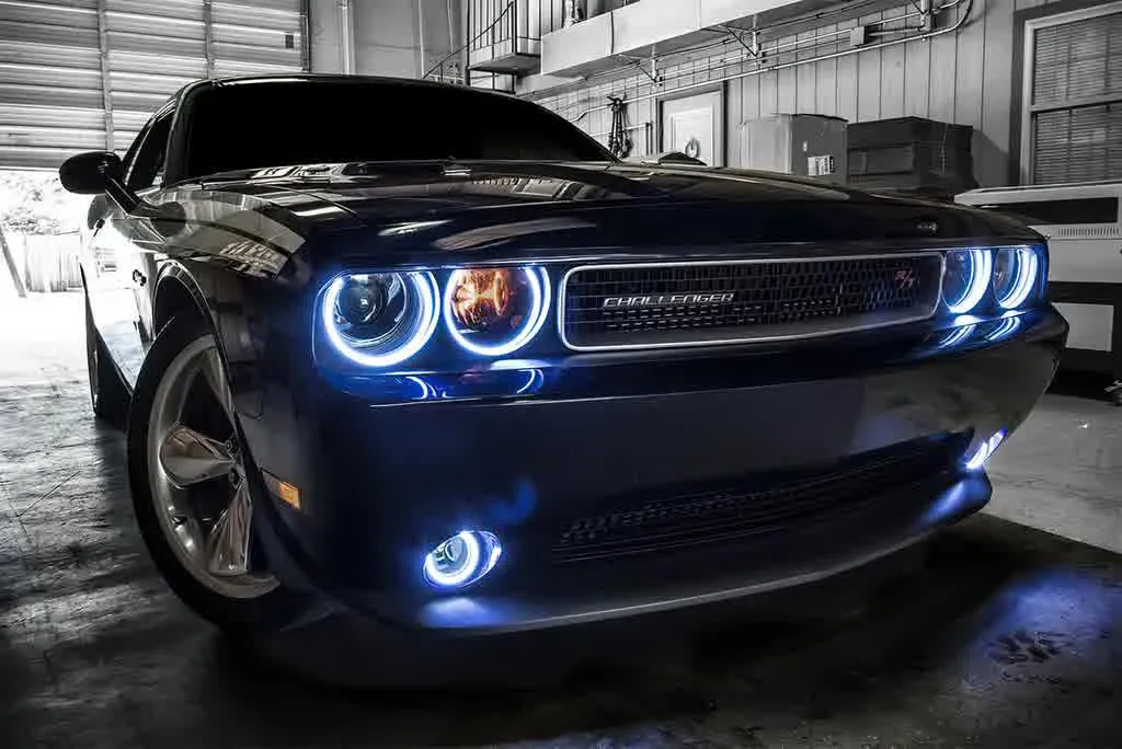 Oracle Headlight & Fog Light  LED Halo Kit Dodge Challenger (08-14) [Surface Mount] Dynamic ColorSHIFT