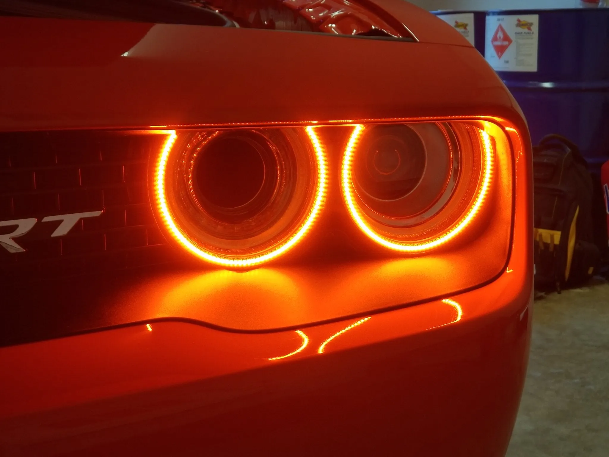 ORACLE Lighting 2015-2023 Dodge Challenger Dynamic ColorSHIFT Headlight Halo Kit - Surface Mount