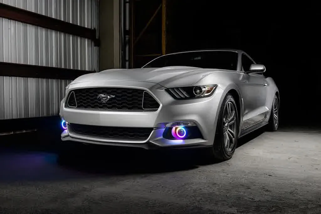 Oracle Projector Fog Light  LED Halo Kit Ford Mustang (15-17) [Surface Mount] Dynamic ColorSHIFT