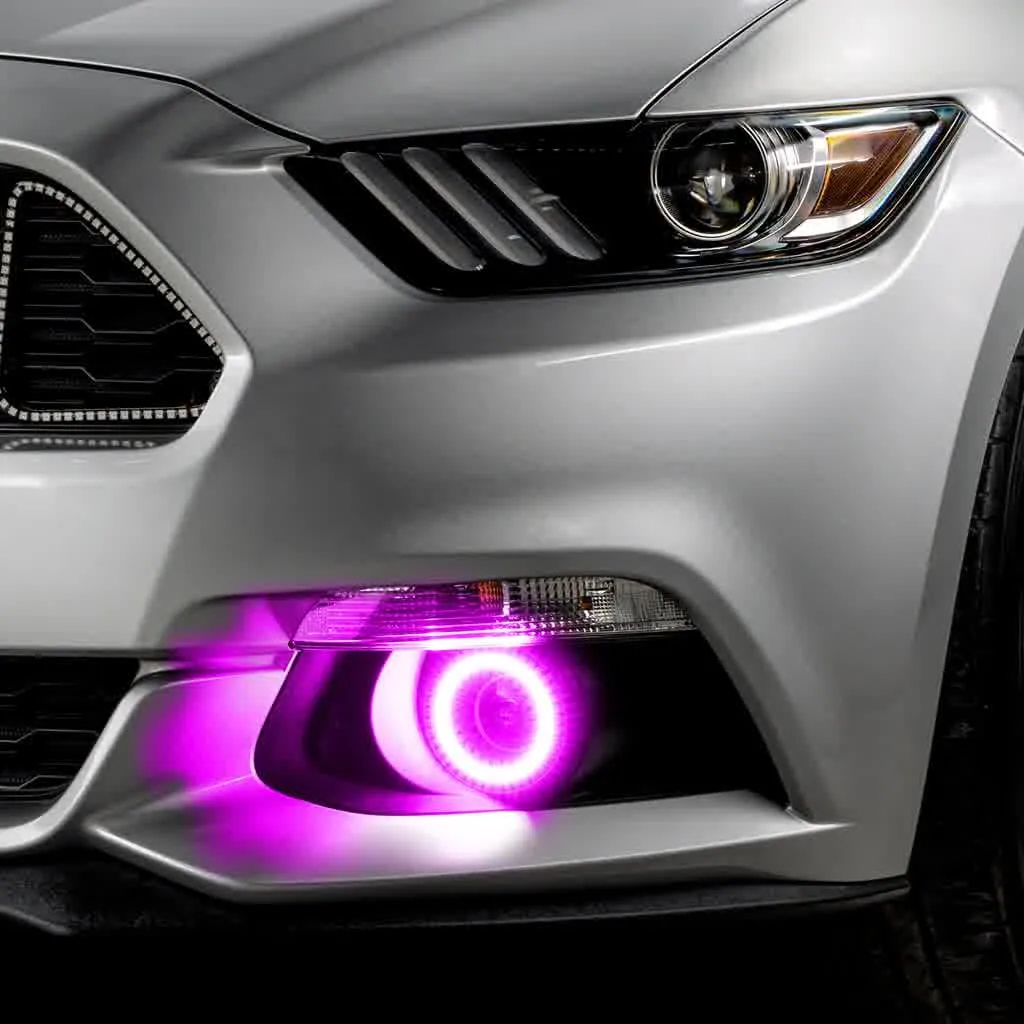 Oracle Projector Fog Light  LED Halo Kit Ford Mustang (15-17) [Surface Mount] Dynamic ColorSHIFT