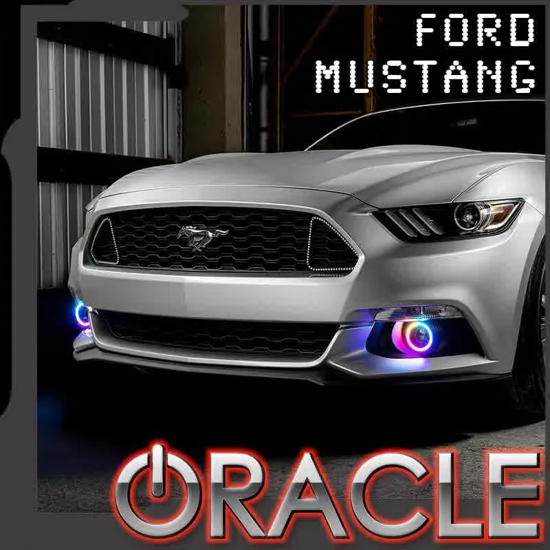 Oracle Projector Fog Light  LED Halo Kit Ford Mustang (15-17) [Surface Mount] Dynamic ColorSHIFT