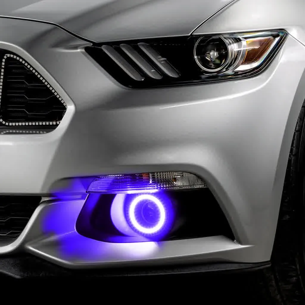 Oracle Projector Fog Light  LED Halo Kit Ford Mustang (15-17) [Surface Mount] Dynamic ColorSHIFT