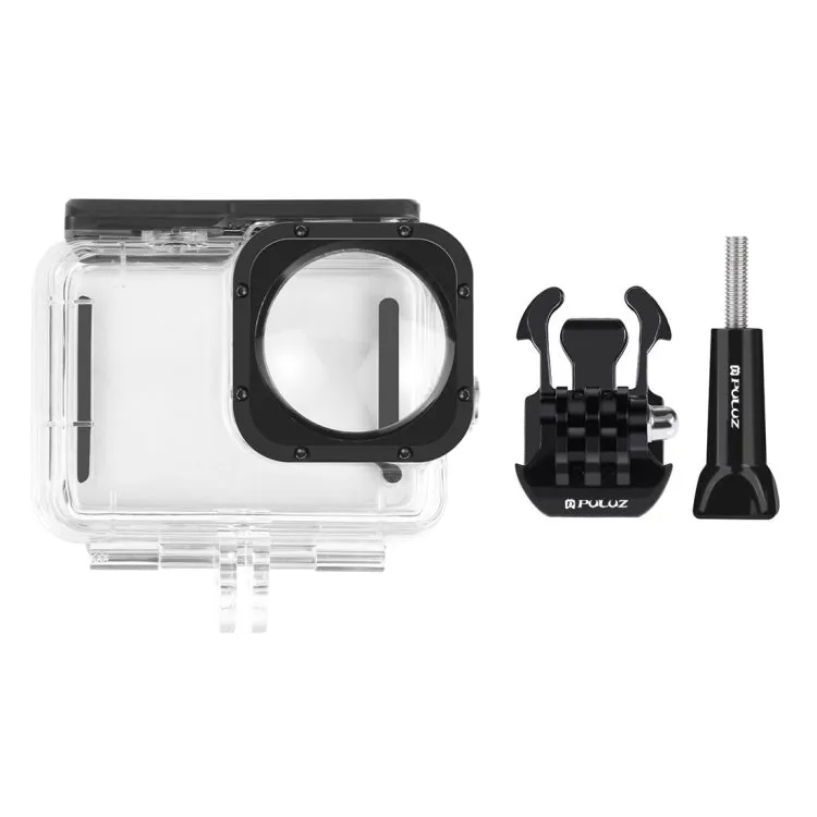 PULUZ 40m Waterproof Housing Protective Case with Buckle Basic Mount & Screw for GoPro HERO12 Black /11 Black /11 Black Mini /10 Black /9 Black Max Lens Mod(Transparent)