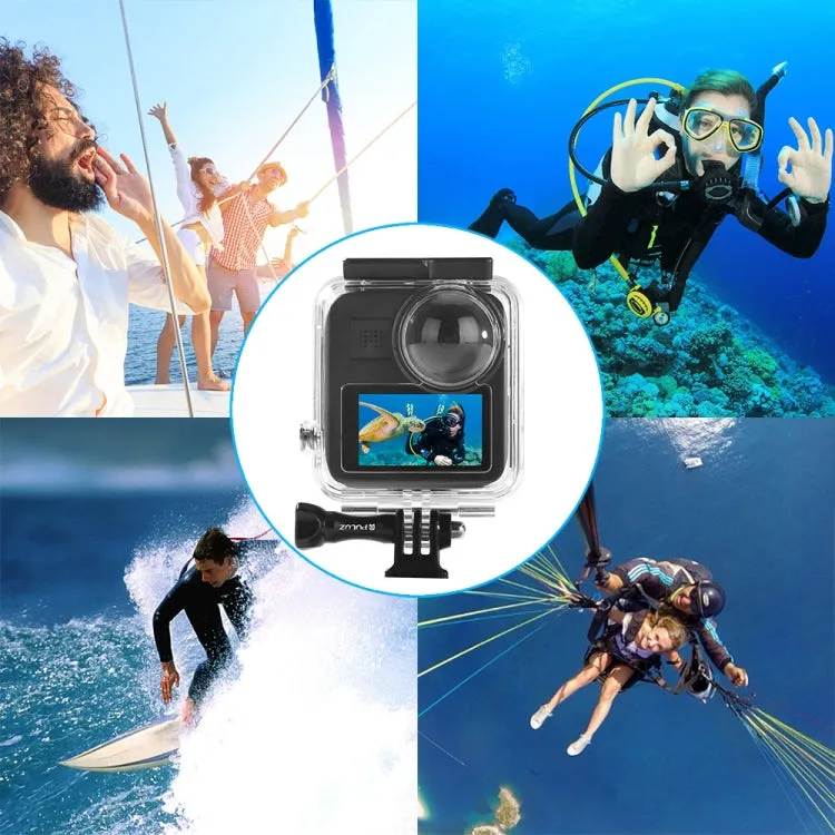 PULUZ 45m Underwater Waterproof Housing Diving Case for GoPro MAX, with Buckle Basic Mount & Screw