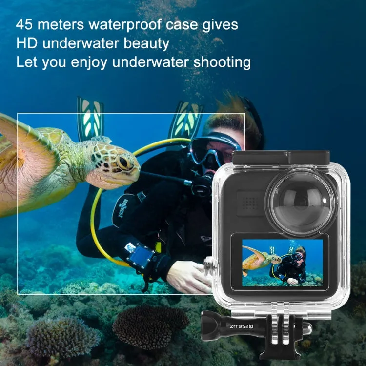 PULUZ 45m Underwater Waterproof Housing Diving Case for GoPro MAX, with Buckle Basic Mount & Screw