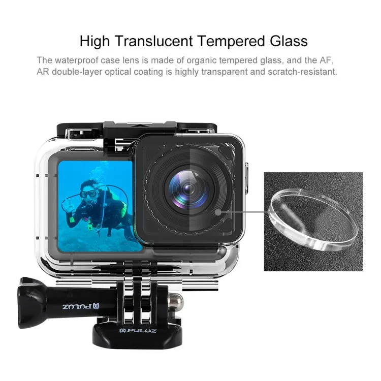 PULUZ 61m Underwater Waterproof Housing Diving Case for DJI Osmo Action, with Buckle Basic Mount & Screw