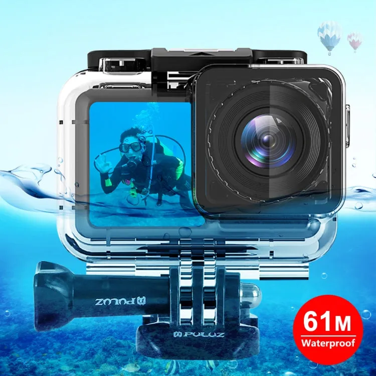 PULUZ 61m Underwater Waterproof Housing Diving Case for DJI Osmo Action, with Buckle Basic Mount & Screw