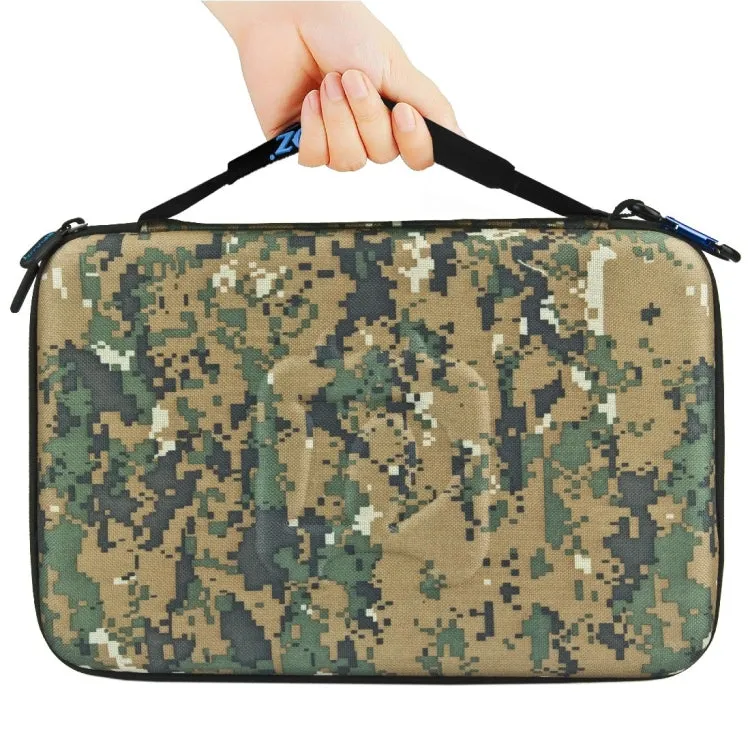 PULUZ Camouflage Pattern Waterproof Carrying and Travel Case for for GoPro, Insta360, DJI and Other Action Cameras Accessories, Large Size: 32cm x 22cm x 7cm