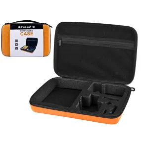 PULUZ Waterproof Carrying and Travel Case for for GoPro, Insta360, DJI and Other Action Cameras Accessories, Large Size: 32cm x 22cm x 7cm(Orange)