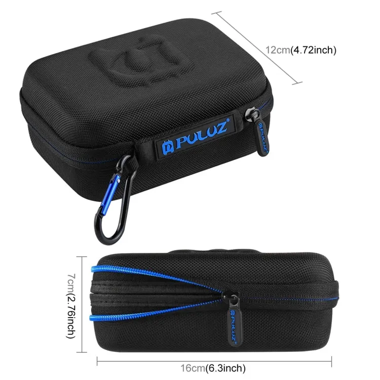 PULUZ Waterproof Carrying and Travel Case for GoPro, DJI Osmo Action and other Sport Cameras Accessories, Small Size: 16cm x 12cm x 7cm(Black)