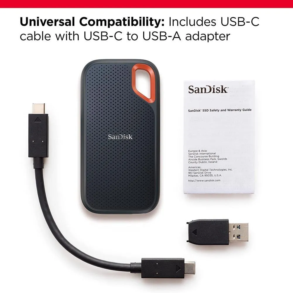 SanDisk 1TB Extreme Portable SSD - Up to 1050MB/s.