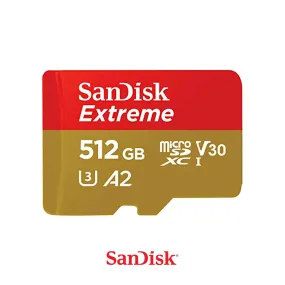 SANDISK Extreme microSDXC 512GB for 4K video