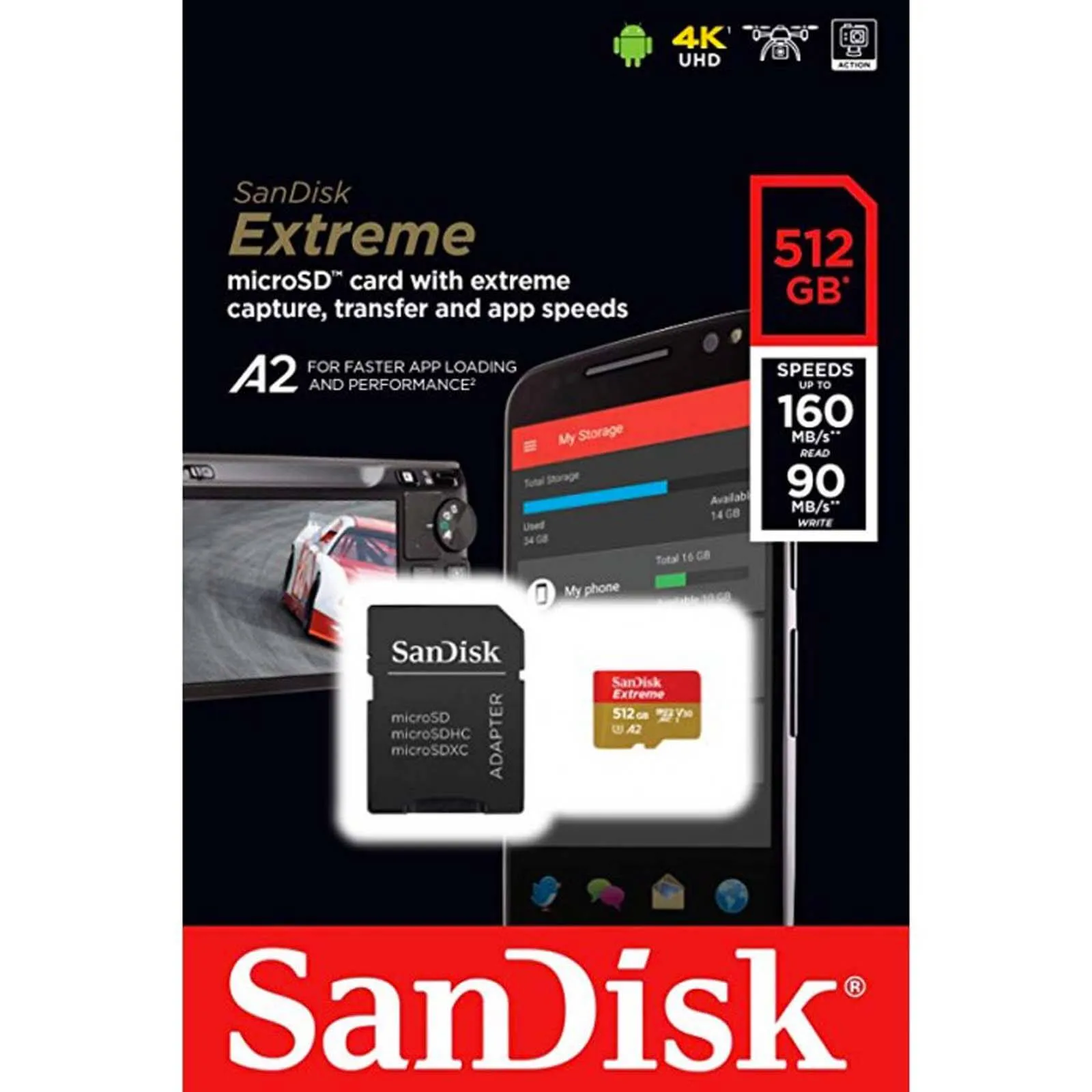 SANDISK Extreme microSDXC 512GB for 4K video