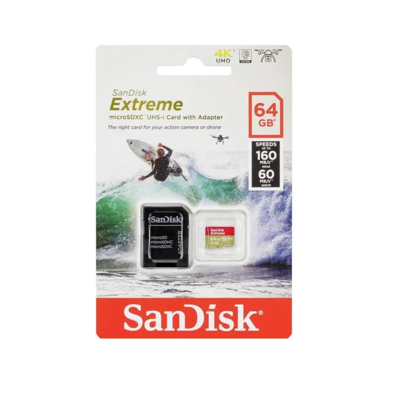 SANDISK Extreme microSDXC 64GB for 4K video