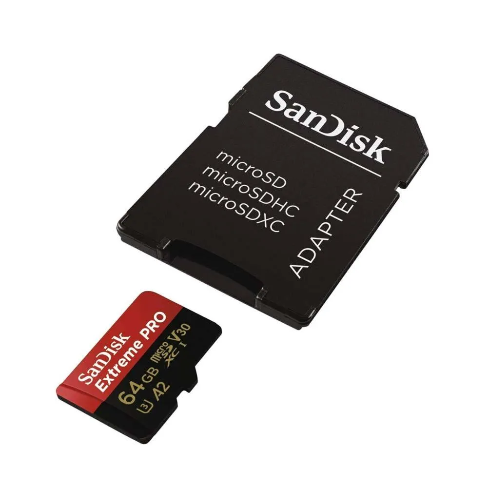 SanDisk Extreme Pro 64GB microSDXC U3 Memory Card