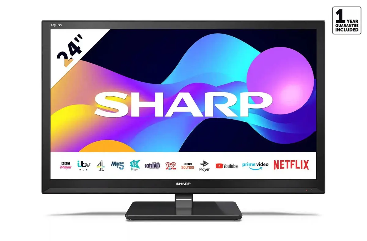 Sharp 1TC24EE3KC2FB 24 inch Smart LED TV HD Ready Freeview Play