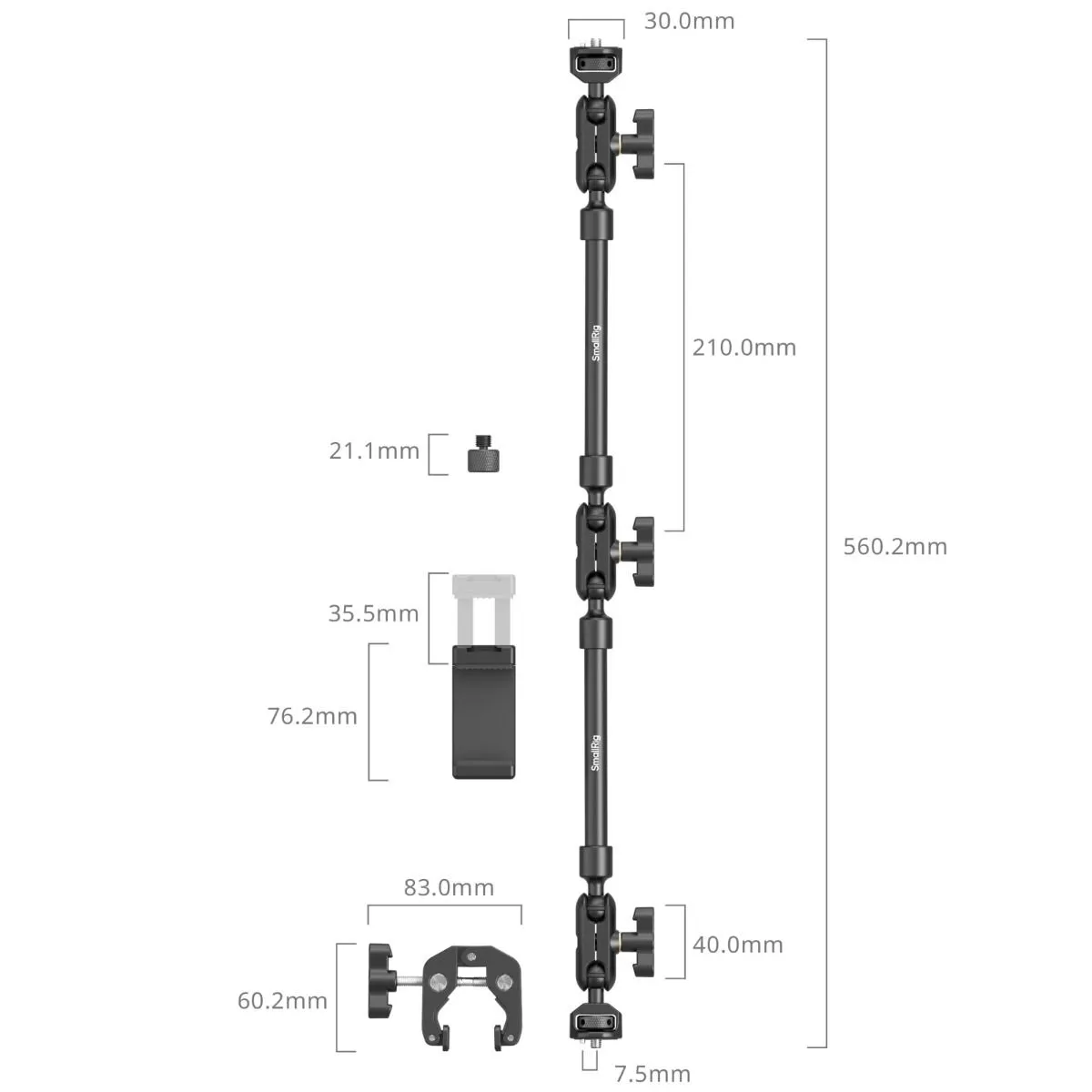 SmallRig Desktop Shooting Magic Arm with Crab Clamp Kit 4766