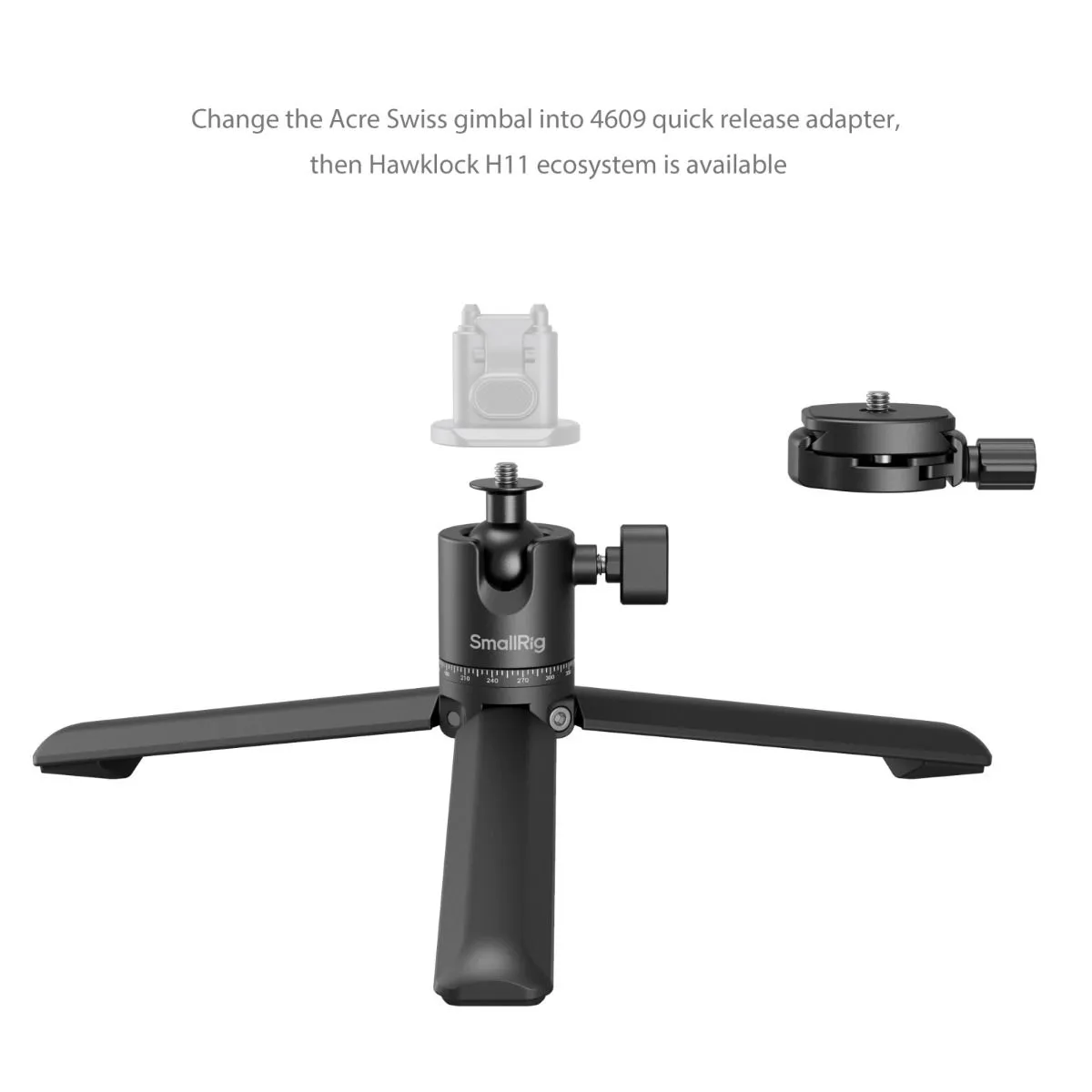 SmallRig Metal Tabletop Tripod with Arca-Swiss Quick Release Plate and Panoramic Ball Head 4630