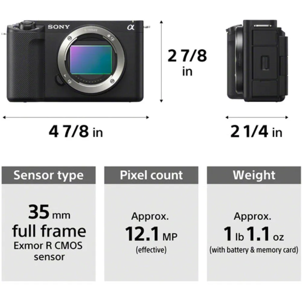 Sony ZV-E1 Mirrorless Camera | Black