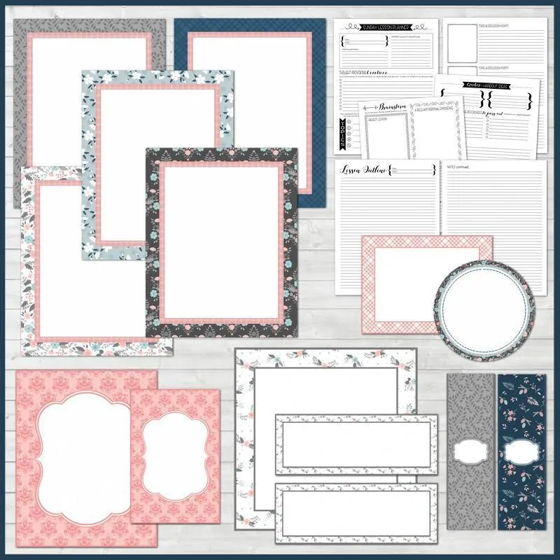 Sunday Lesson Kit #1 {Blank Editable Template} PRINTABLE