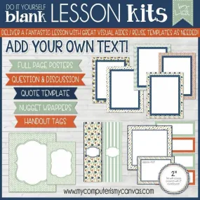 Sunday Lesson Kit #10 {Blank Editable Template} PRINTABLE