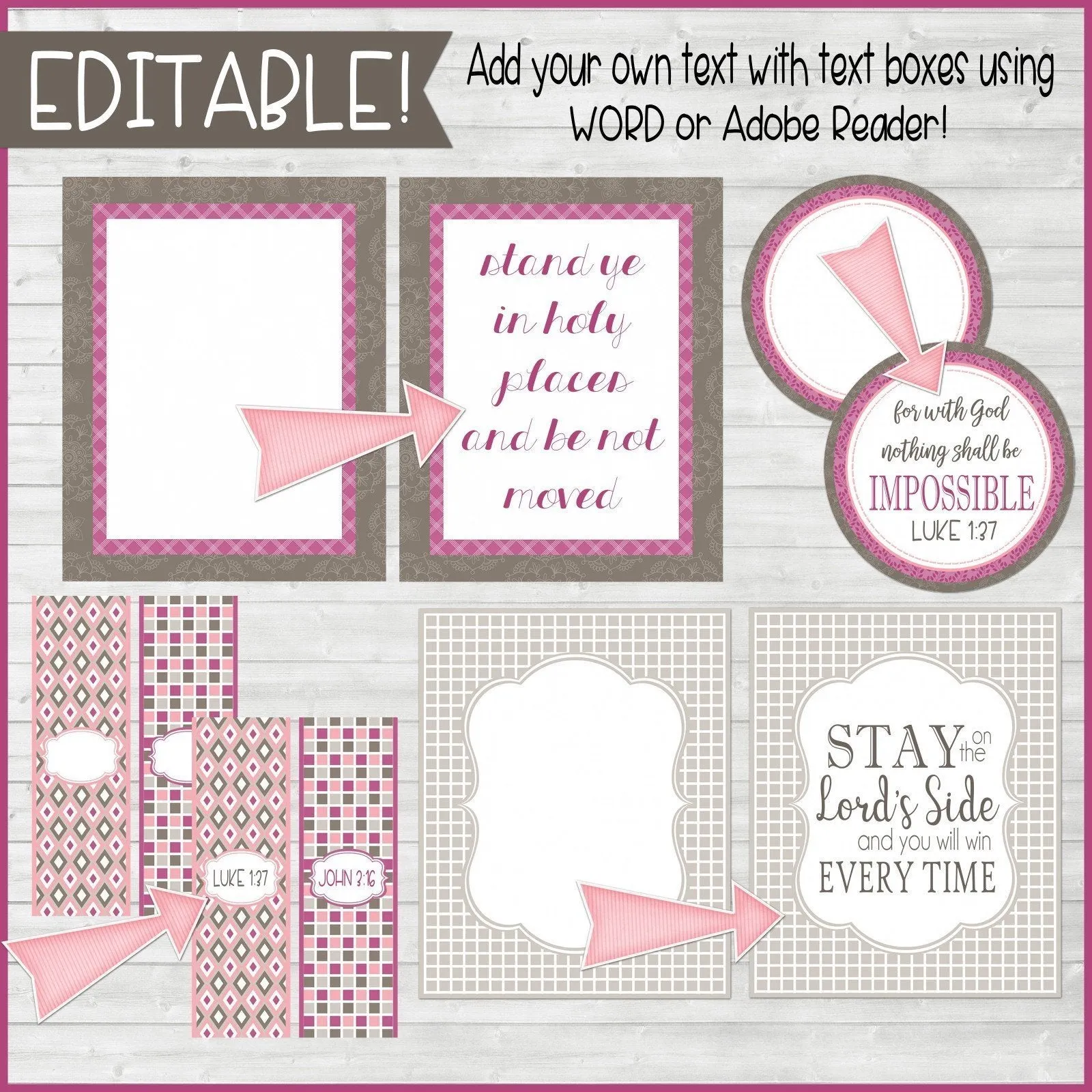 Sunday Lesson Kit #6 {Blank Editable Template} PRINTABLE