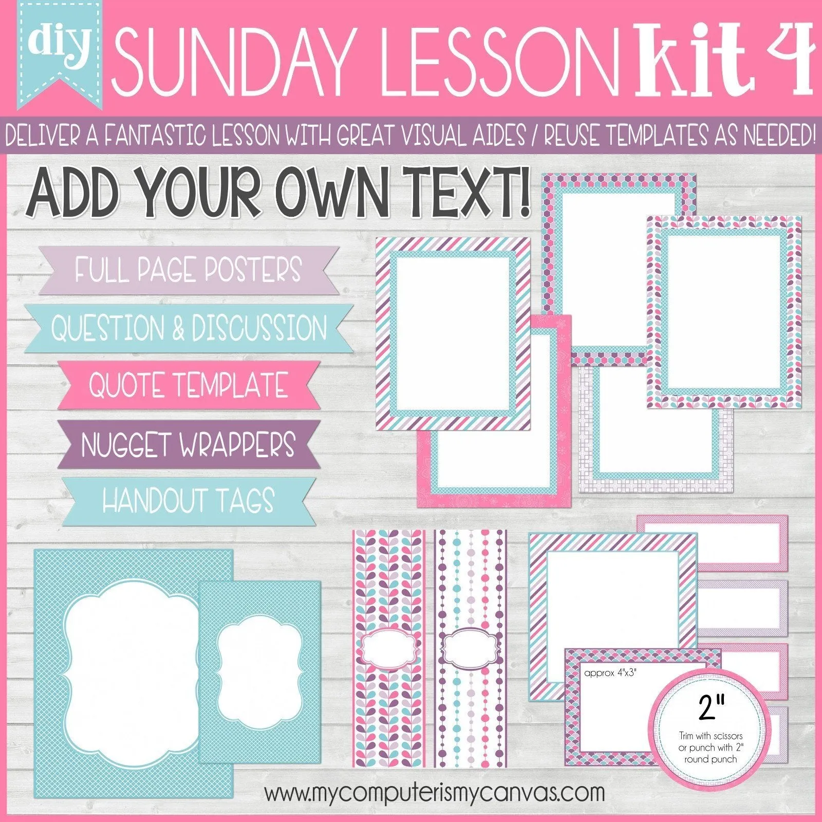 Sunday Lesson Kit BUNDLE B (Kits 4, 5 & 6} PRINTABLE