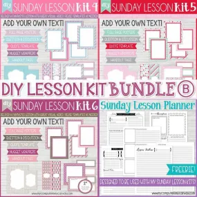 Sunday Lesson Kit BUNDLE B (Kits 4, 5 & 6} PRINTABLE