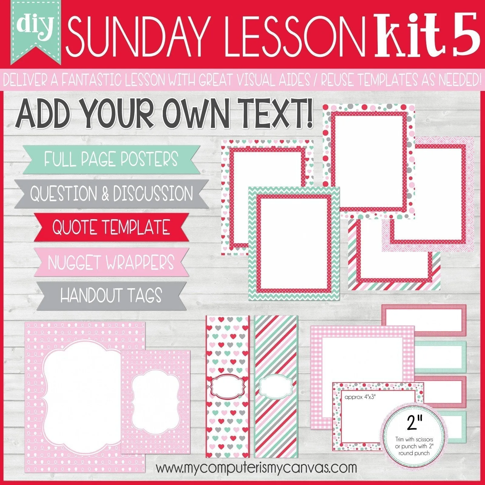 Sunday Lesson Kit BUNDLE B (Kits 4, 5 & 6} PRINTABLE