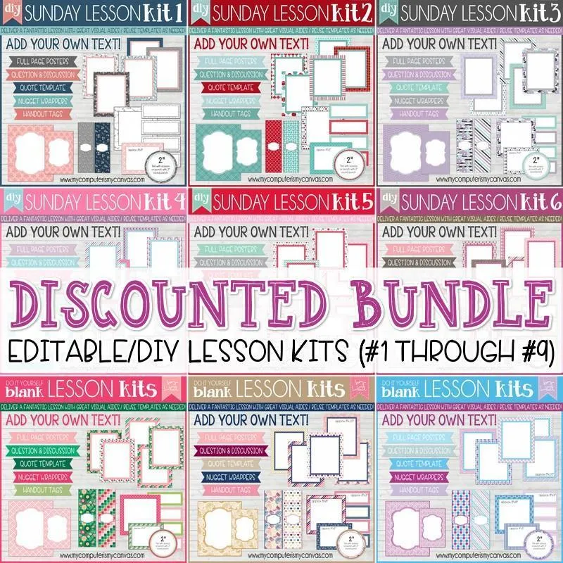 Sunday Lesson Kits 1-9 {DISCOUNTED BUNDLE} PRINTABLE