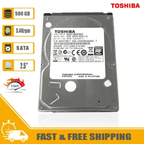 Toshiba (SATA) 2.5" Internal HD 500GB 5400RPM HDD HDKEB03Z2A01 MQ01ABD050V