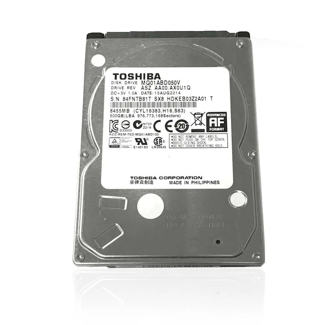 Toshiba (SATA) 2.5" Internal HD 500GB 5400RPM HDD HDKEB03Z2A01 MQ01ABD050V