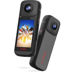 V2 360 Vlog Camera Kit with 3.0" Touchscreen-5.7K 360 Video, 1/2" 48MP Sensors, 72MP 360 Photo, Multi-Platform 4K 360° HDR Live Streaming, Fast Charging